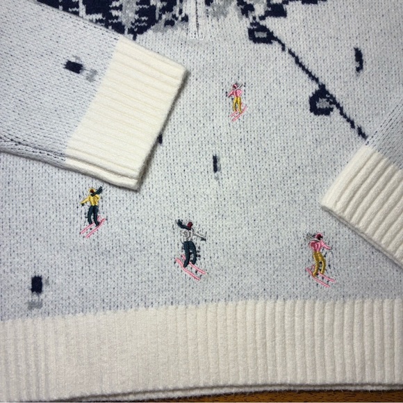 Women's Polo Collar Quarter Zip Sweater, Wild Fable, Medium, Off White, NWT - Picture 9 of 15